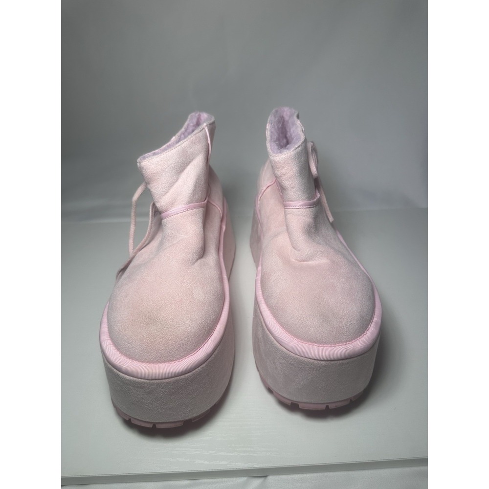 Sugar Thrillz Pink Platform Ankle Boots Women's Size 9 Y2K Kawaii Fairy Kei